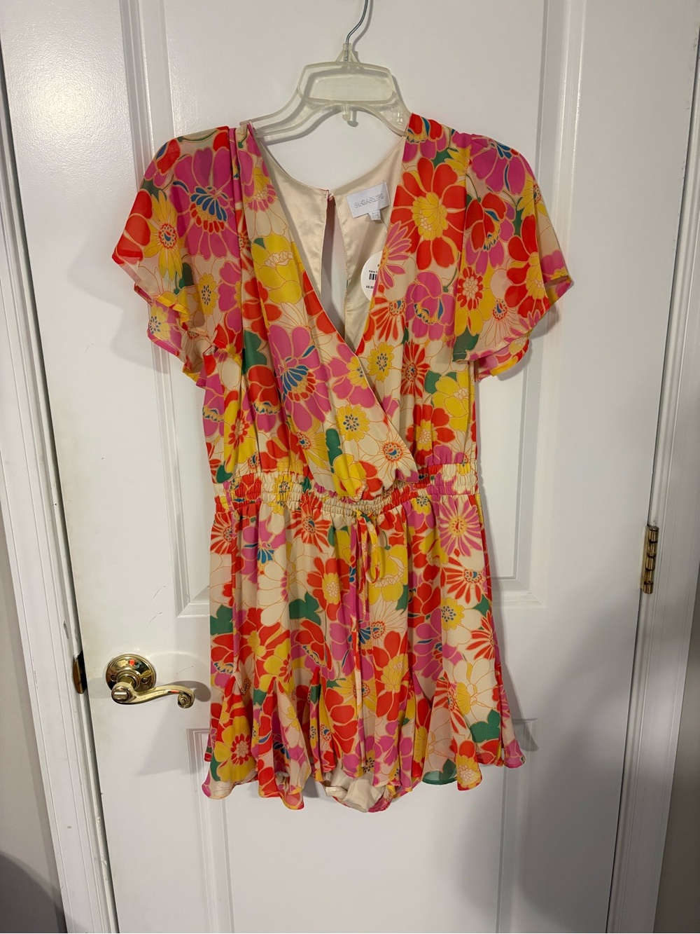 Sugarlips Floral Pink Red Yellow Green Romper